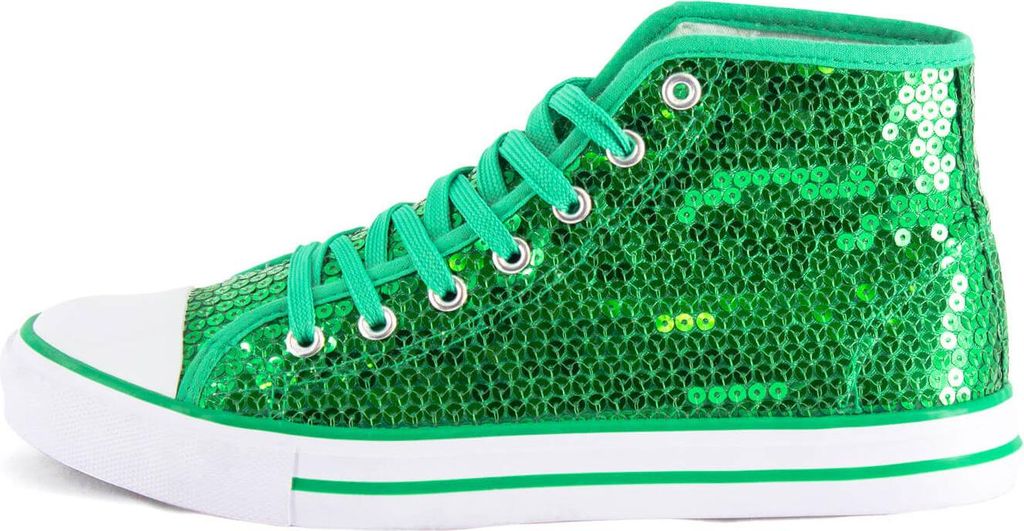Pailletten Schuhe gruen Glitzer Damen & Herren Designer Produktbild 