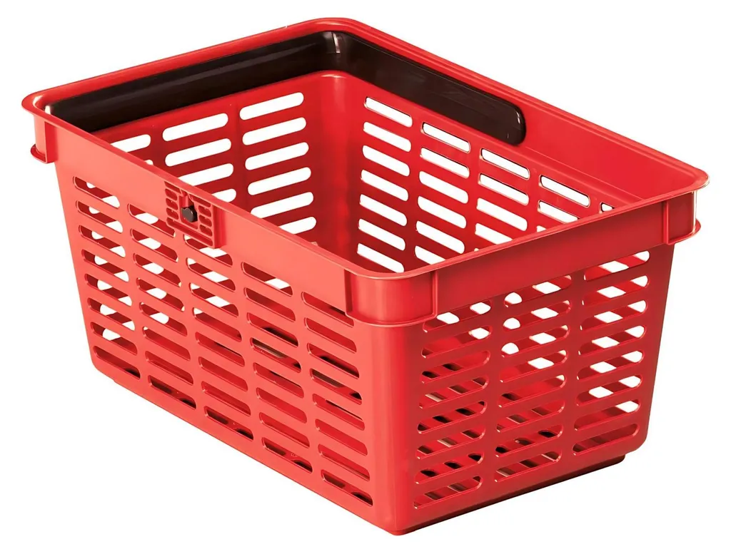 Panier de courses libre-service 19L rouge pour magasin et boutique
