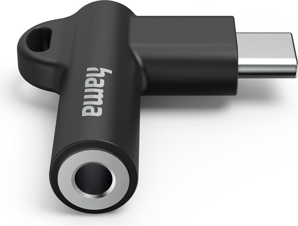 Adaptateur Hama, USB-C - prise 3,5 mm, Aux, 90°, 201701 Image du produit 
