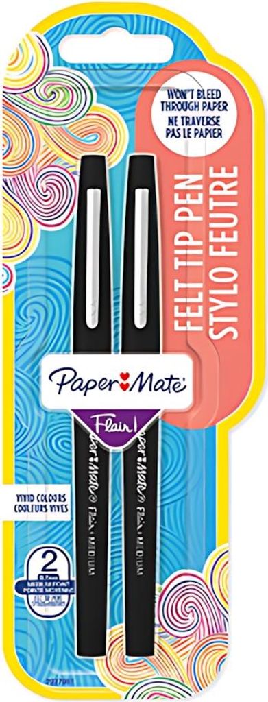 PAPER MATE Faserschreiber Flair B 2 Stk Schwarz