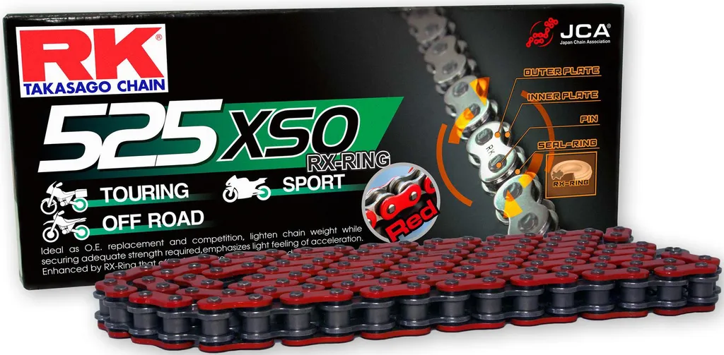 Chaîne RK 525XSO 112 maillons avec joints RX-Ring haute étanchéité