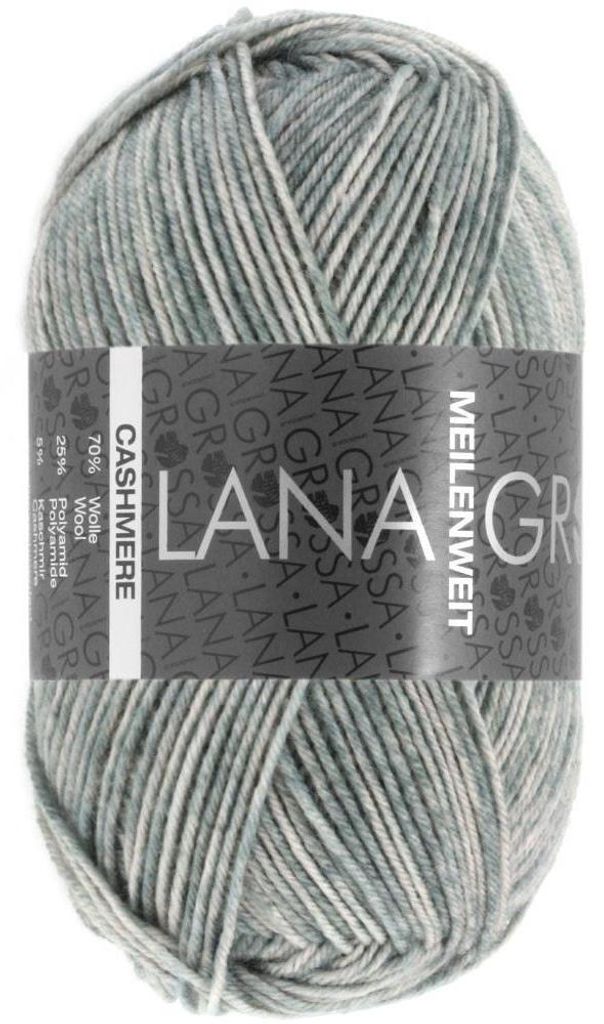 Lana Grossa - Meilenweit 4-fach 50g Cashmere 0002 hellgrau Produktbild 