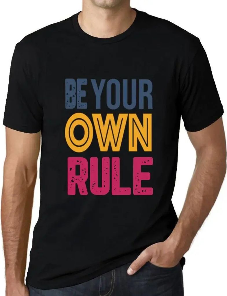 Herren Grafik T-Shirt Sei deine eigene Regel – Be Your Own Rule – Öko-Verantwortlich Vintage Jahrgang Kurzarm Lustige Druck Geburtstag Geschen...