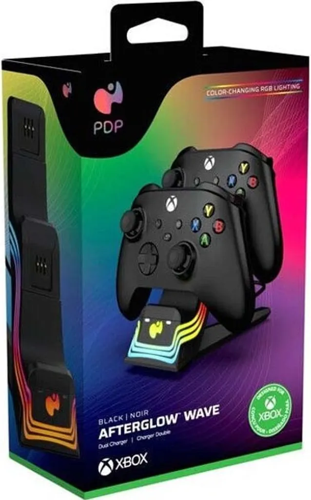 Station de Charge Double PDP Afterglow Wave avec Éclairage LED Xbox