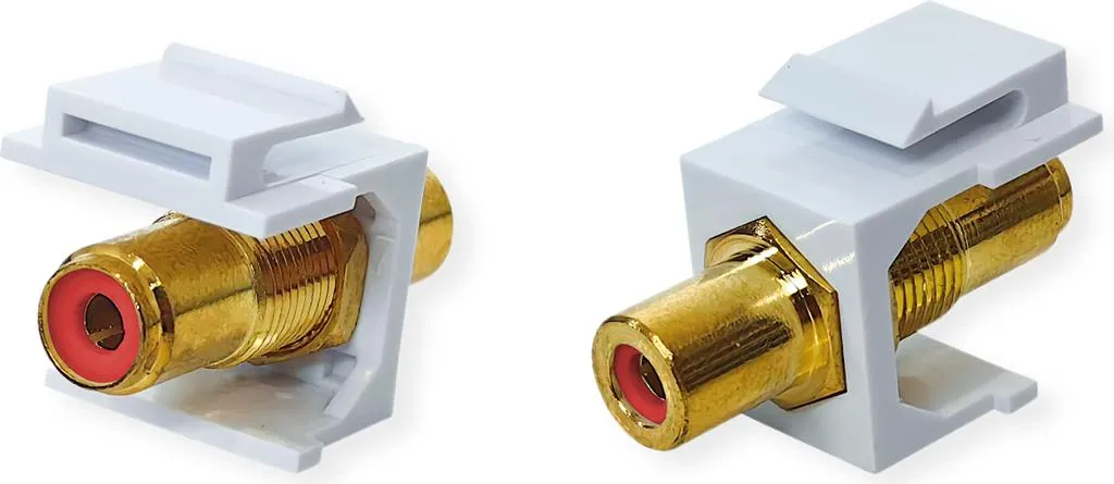 Modulo Keystone RCA Rosso VALUE - Giunto per Placche Parete AV - 5