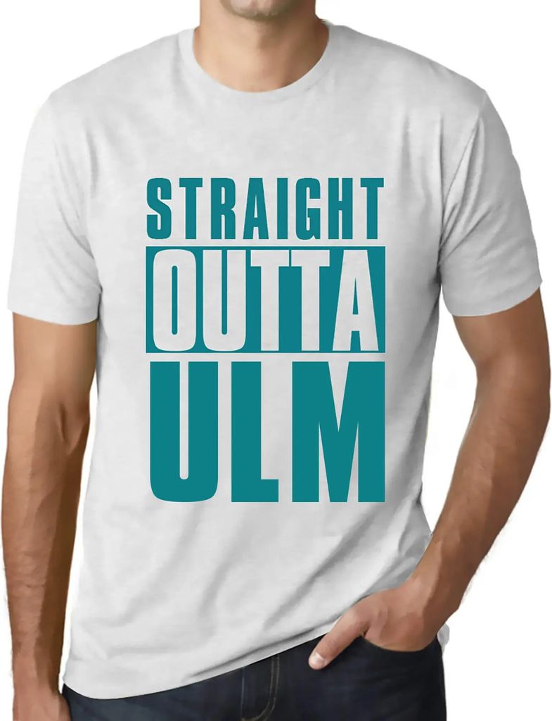 Herren Grafik T-Shirt Direkt aus der Ulme – Straight Outta Ulm – Öko-Verantwortlich Vintage Jahrgang Kurzarm Lustige Druck Geburtstag Geschenk...