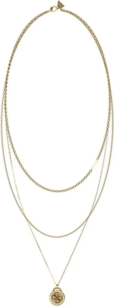 Collier Guess doré en acier inoxydable et cristaux brillants éclatants