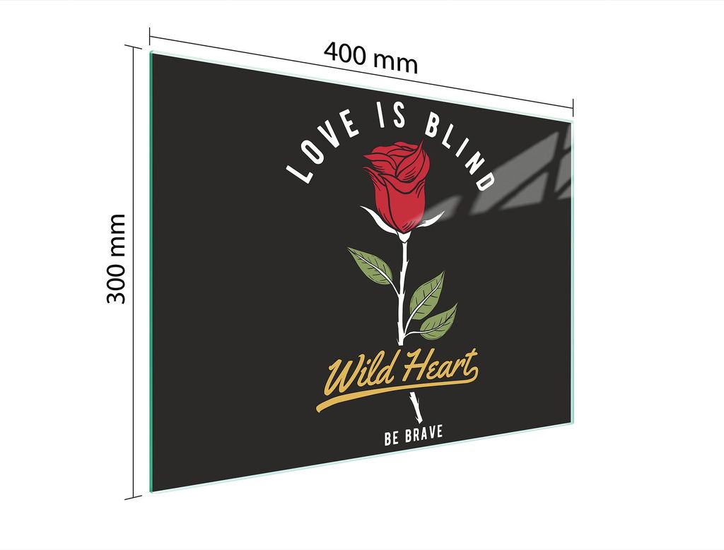 Schneidebrett Herdabdeckplatte Multiglasschneidplatte 40x30 cm Rose Schwarz