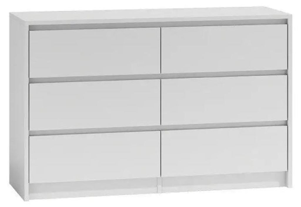 Topeshop K120 BIEL 2X3, Biały, 6 szuf., Płyta wiórowa, Zdjęcie produktu 