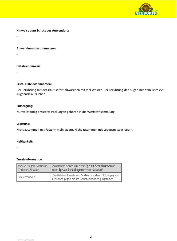 Neudorff Gelb-Sticker 10 Stück Produktbild 32