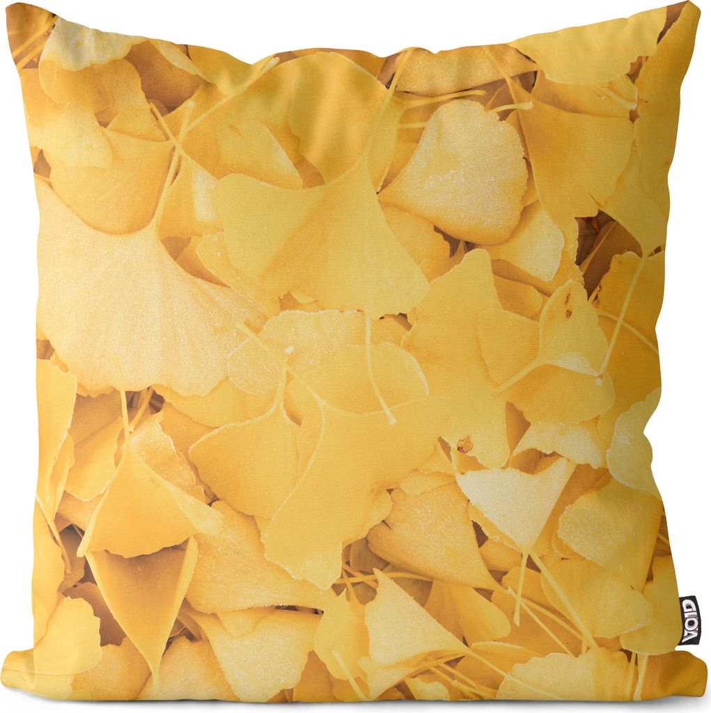 VOID Gingko Laub Gelb Natur Baum Kissenbezug Kissenhülle sofa couch wohnzimmer dekoration wasserfest Outdoor Garten Kissen bezug deko