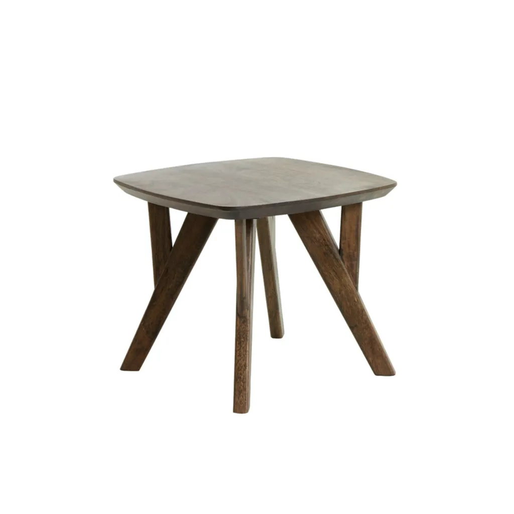 Petite table bois acacia stable et durable pour petits espaces 44cm