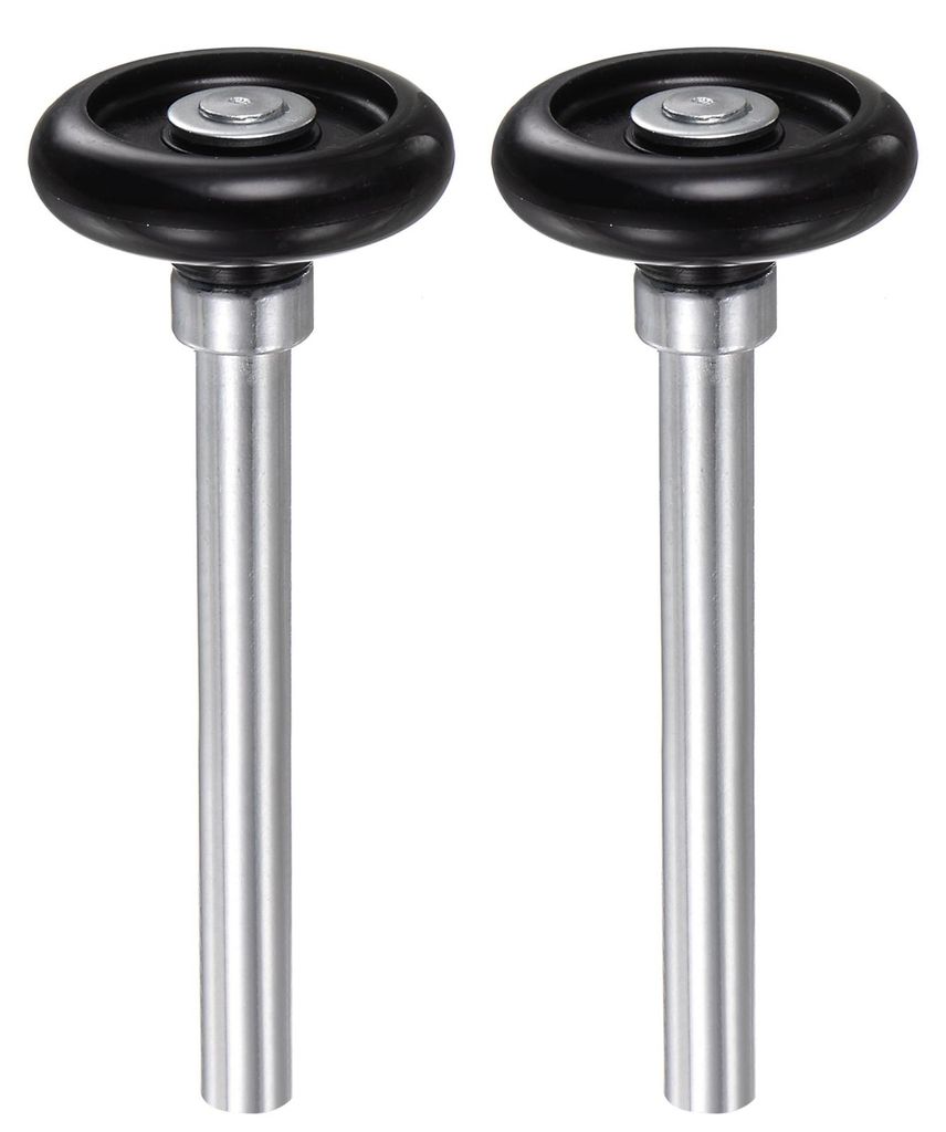 2 Stš¹ck 1,8" Nylon Garagentorrollen fš¹r 2" Garagenbahn, 4,25" Standardrollen, Schwarz
