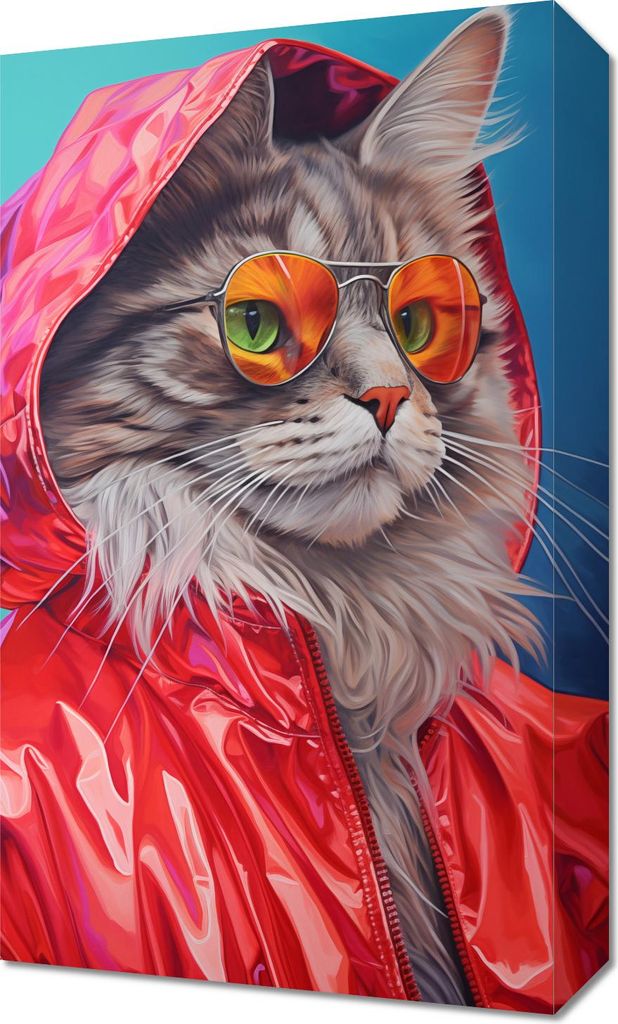 Bild 30x50cm Katze im Stil