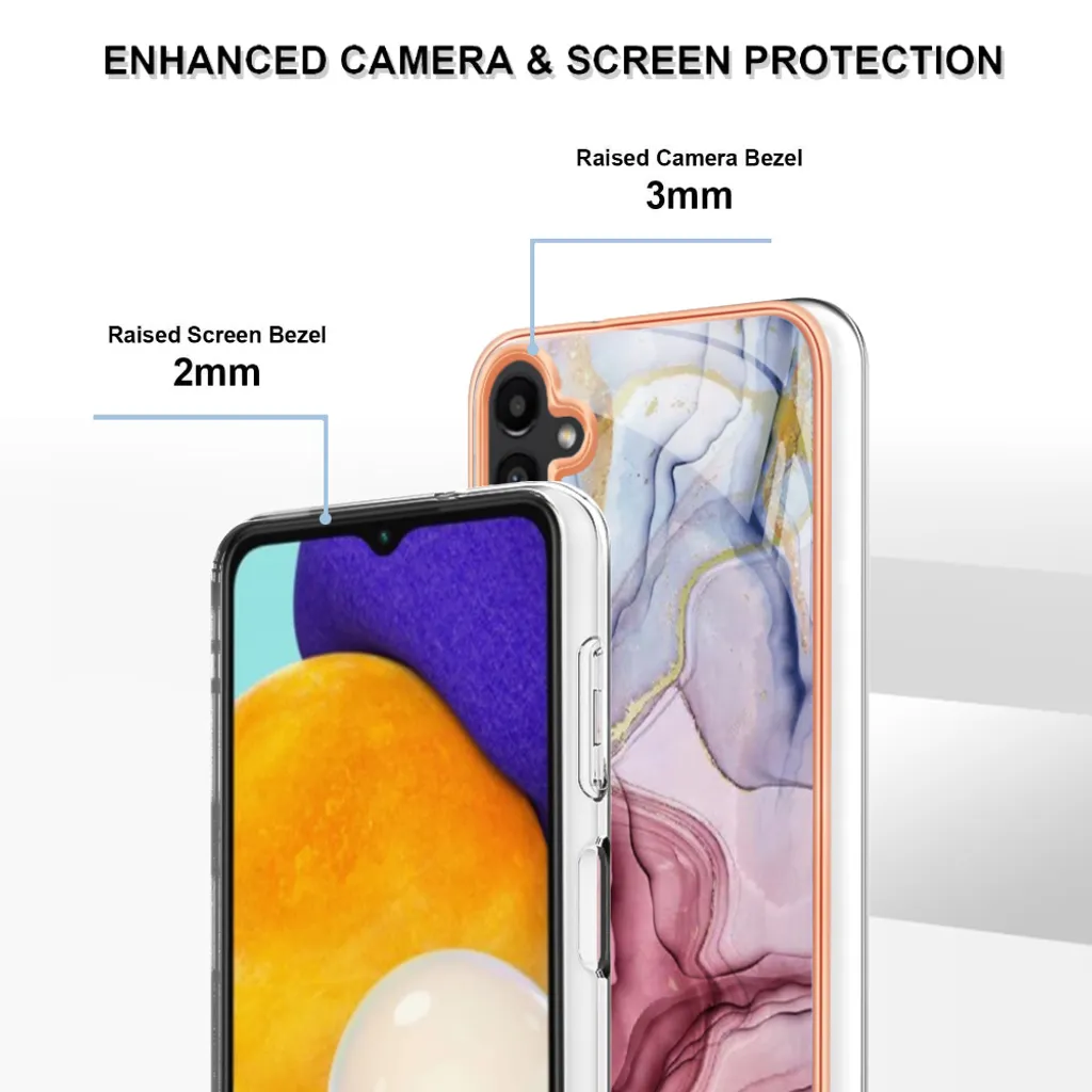 Custodia Samsung Galaxy A35 Silicone TPU Oro Rosa con Fantasia Floreale - 5