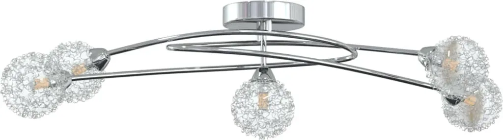 Plafoniera vidaXL 5xG9 LED | Metallo e Vetro Design Contemporaneo
