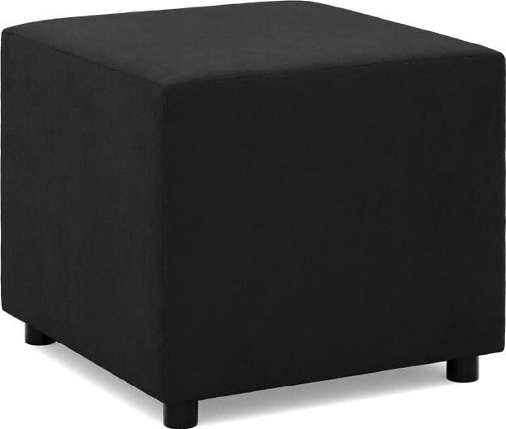 Sitzpouf für das Wohnzimmer 50 x 50 cm, Schwarz
