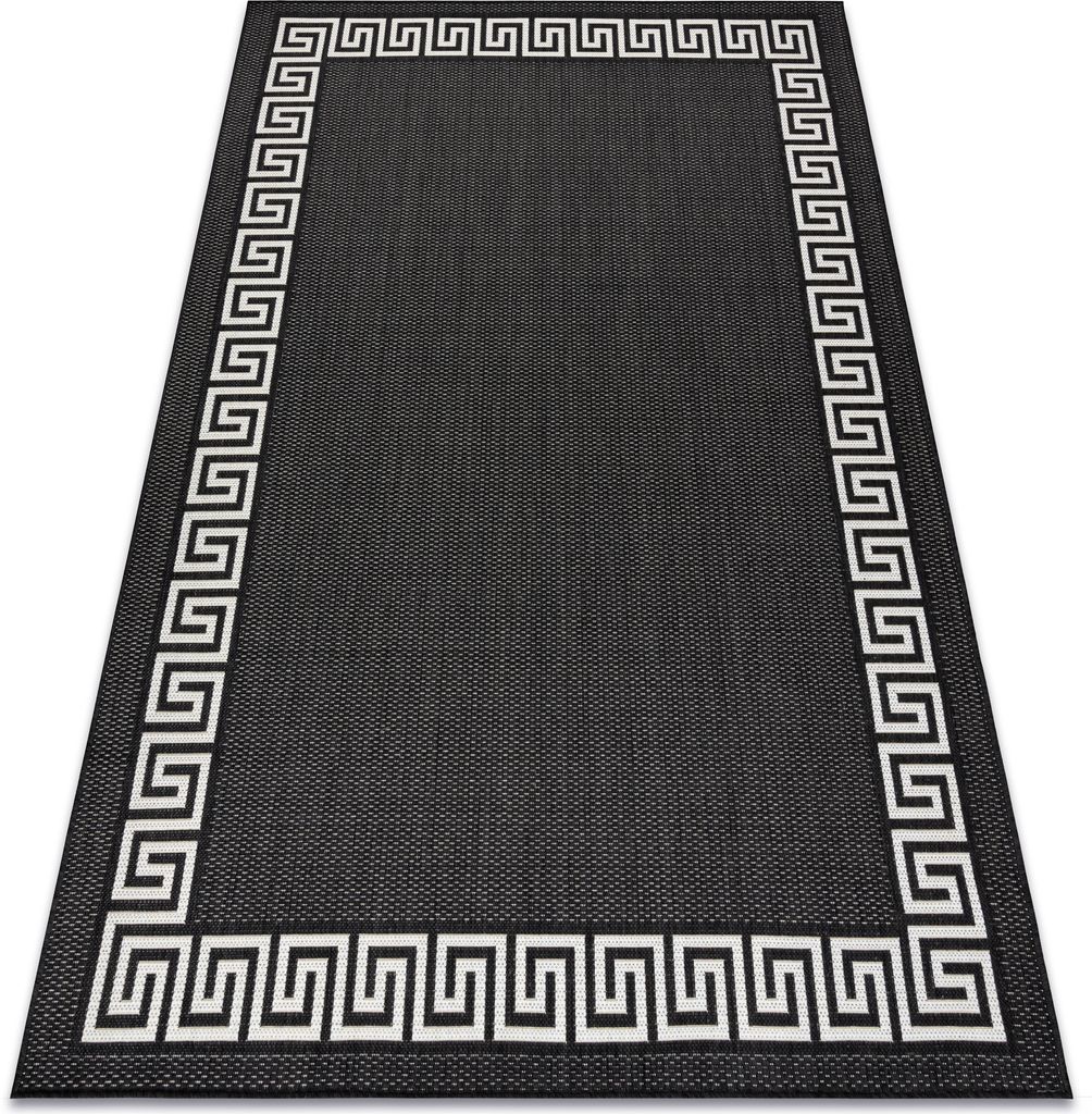 Teppich FLAT SISAL 49373690 Griechisch schwarz / creme Schwarz 140x200 cm