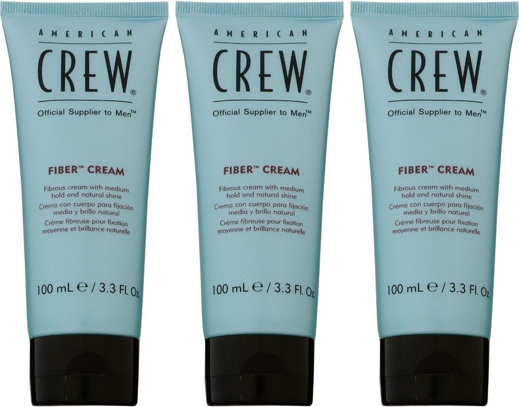 American Crew Fiber Cream 3 x 100 ml Haarcreme mittleren Produktbild 