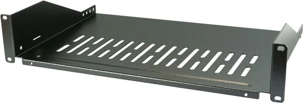 Plateau fixe 19 pouces 2U profondeur 400 mm pour baie rack noir