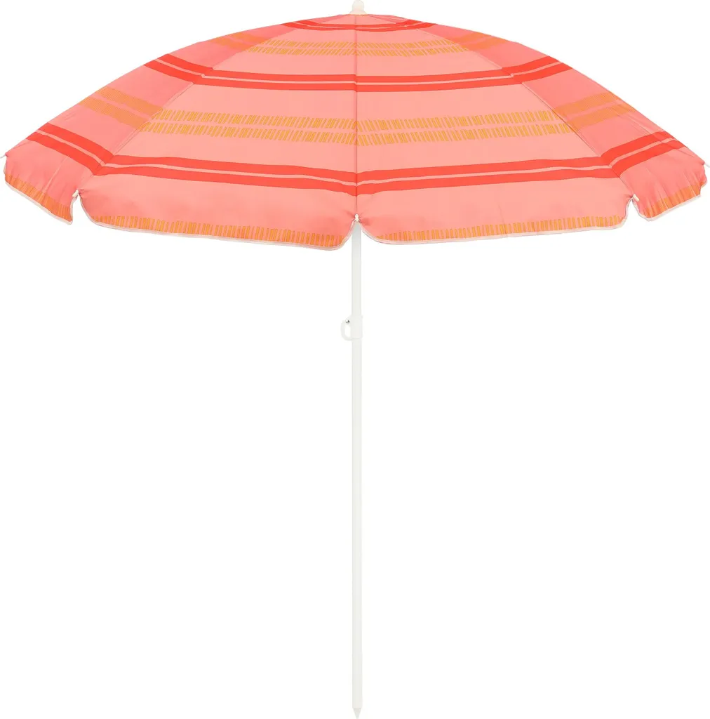 Grand parasol inclinable rose pastel Stripe pour jardin et balcon