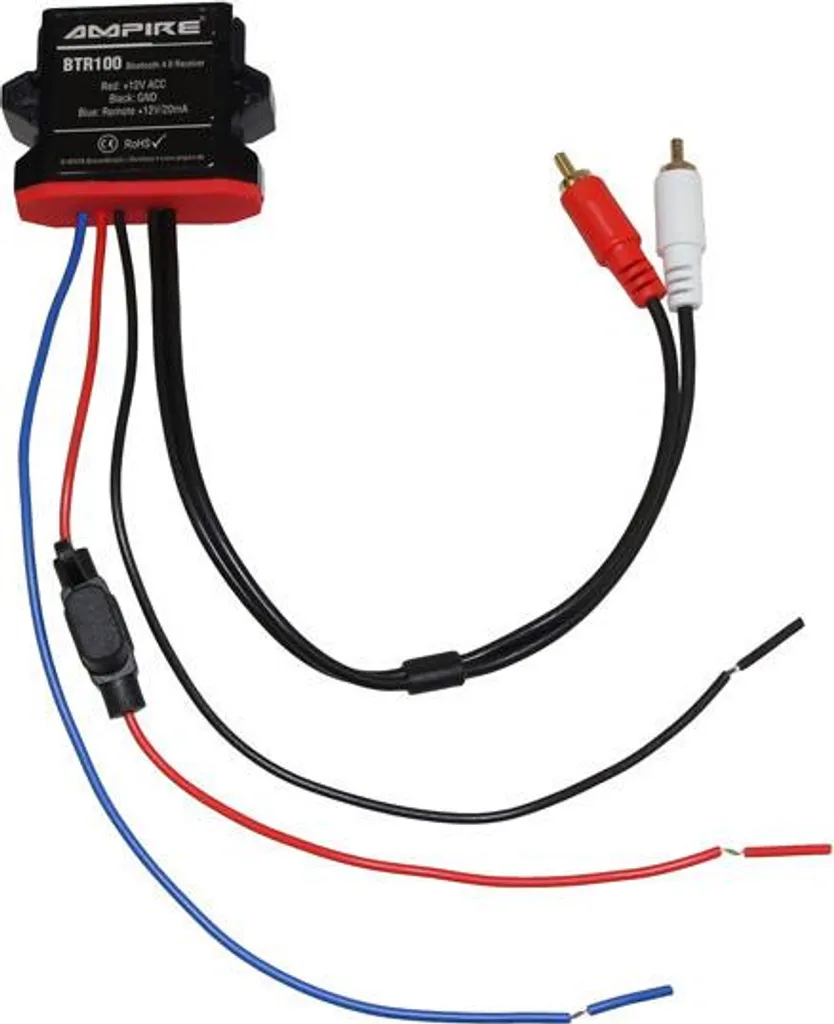 Récepteur Bluetooth 12V Ampire BTR100 A2DP avec Sortie RCA Stéréo Hi-Fi
