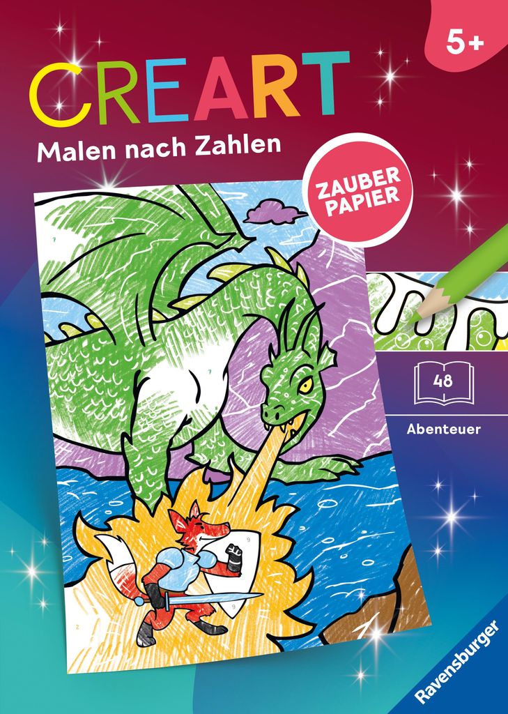 CreArt Malen nach Zahlen ab 5 Zauberpapier - Abenteuer