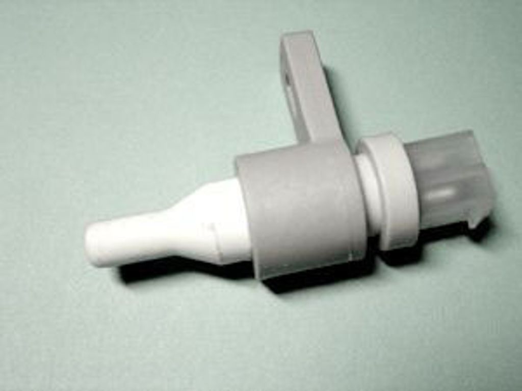 A close-up studio shot of a sensor component.