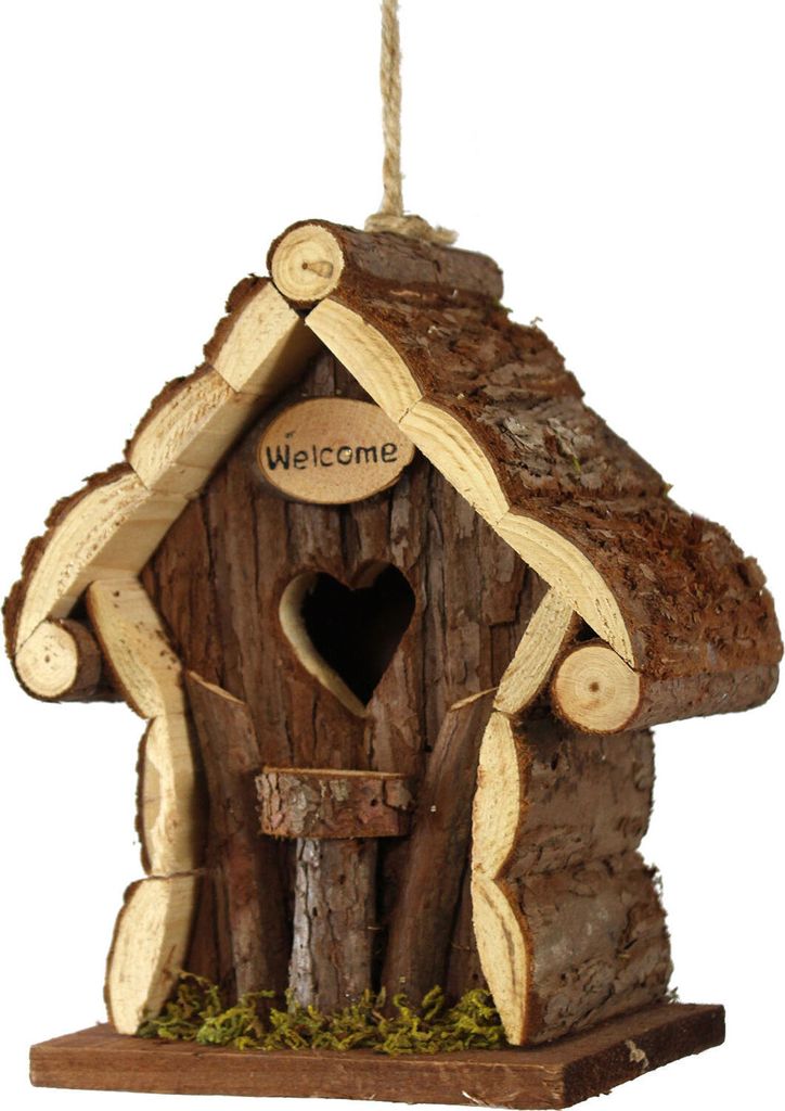 Holz Deko Vogelhaus WELCOME - zum hängen Produktbild 