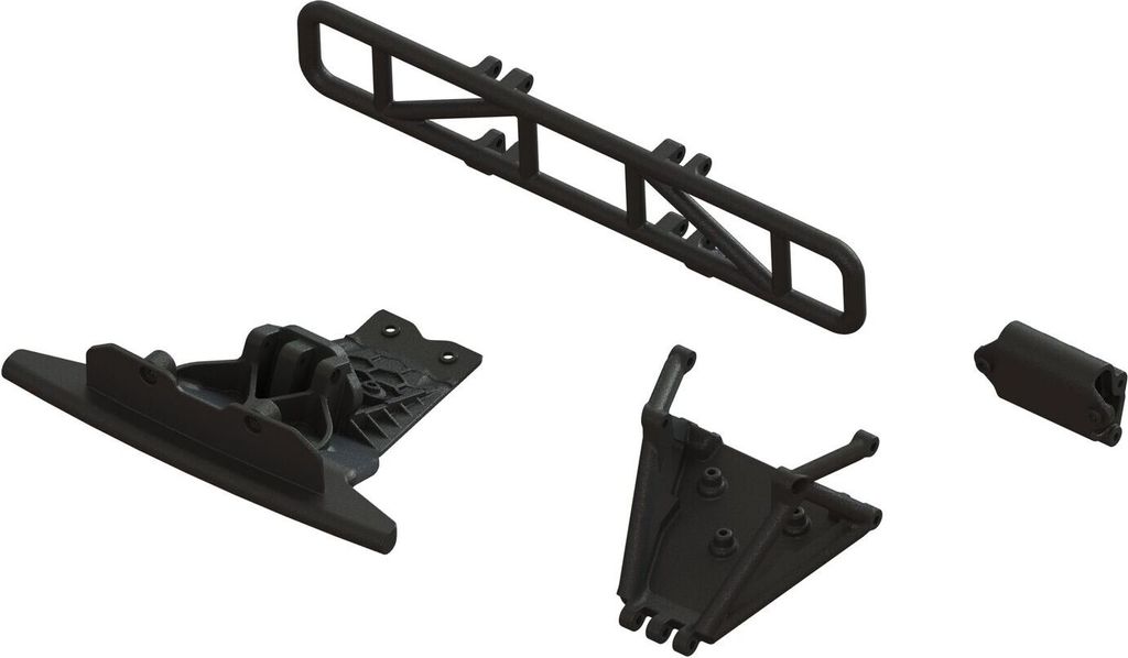 Arrma Lower Skid And Bumper Mount Set Black