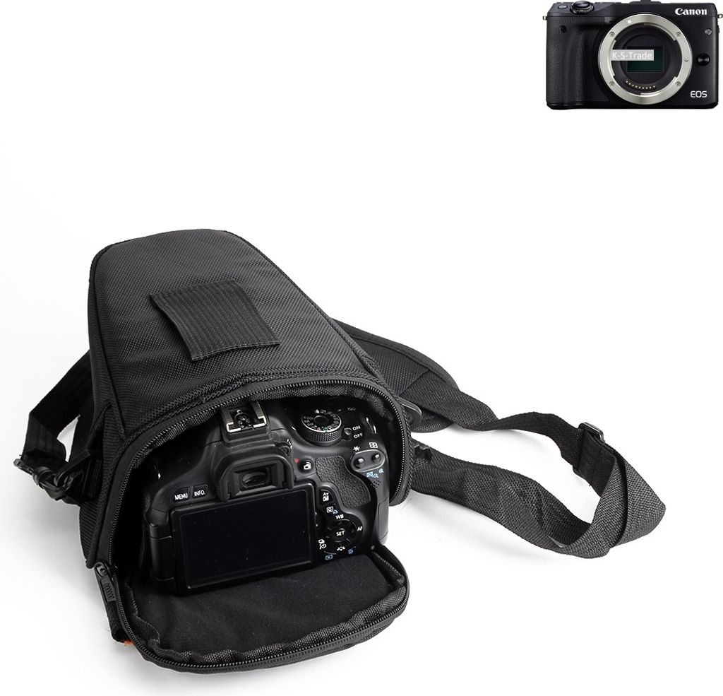 K-S-Trade Kameratasche Fototasche Schultertasche Umhängetasche kompatibel mit Canon EOS M3 Colt für Systemkameras Schutzhülle bag Zubehörtasche