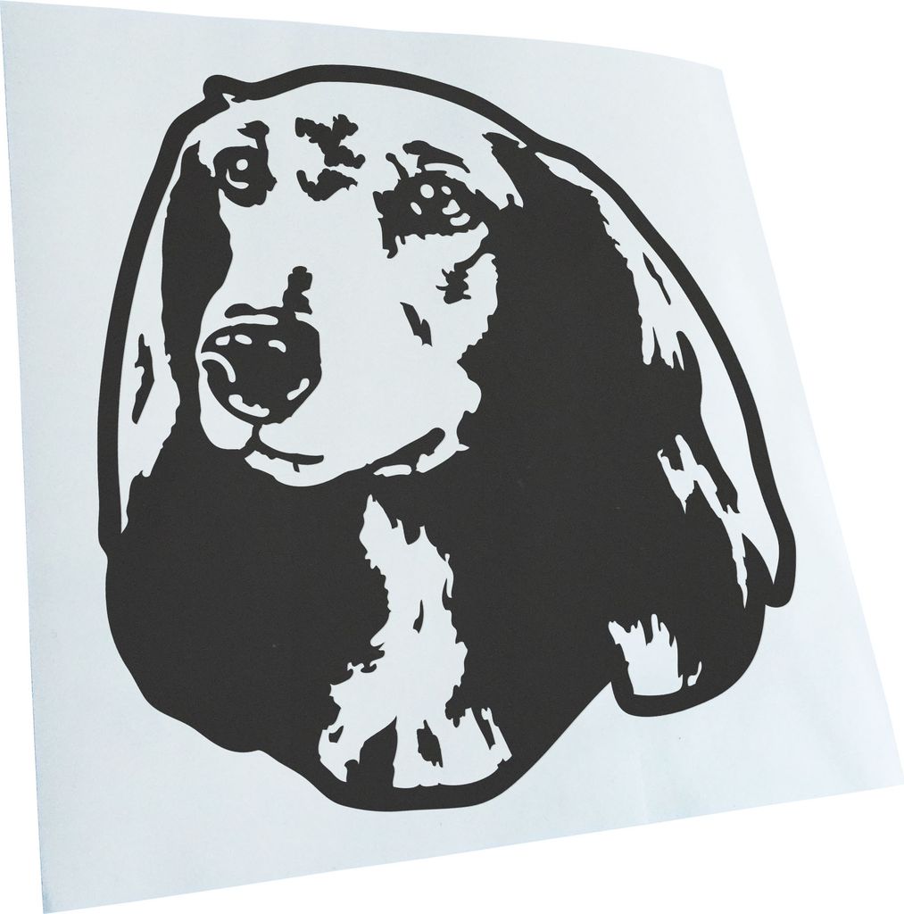 Kiwistar - Autoaufkleber - dachshund Hund - Dunkelgrau - 40x36cm - Aufkleber für Auto, Laptop, Fahrrad, LKW, Motorrad mehrfarbig JDM Decal Racing