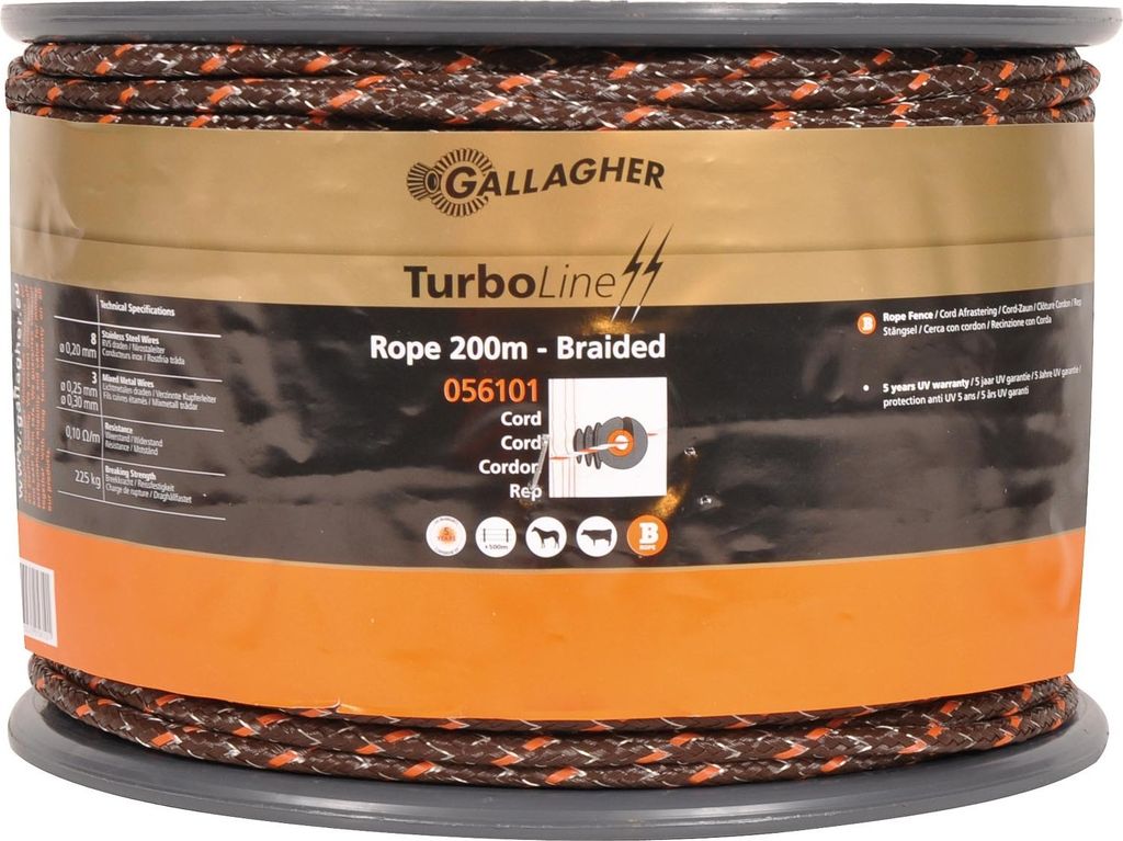 Gallagher Cord TurboLine (6 MM / Terra) - 200 Meter