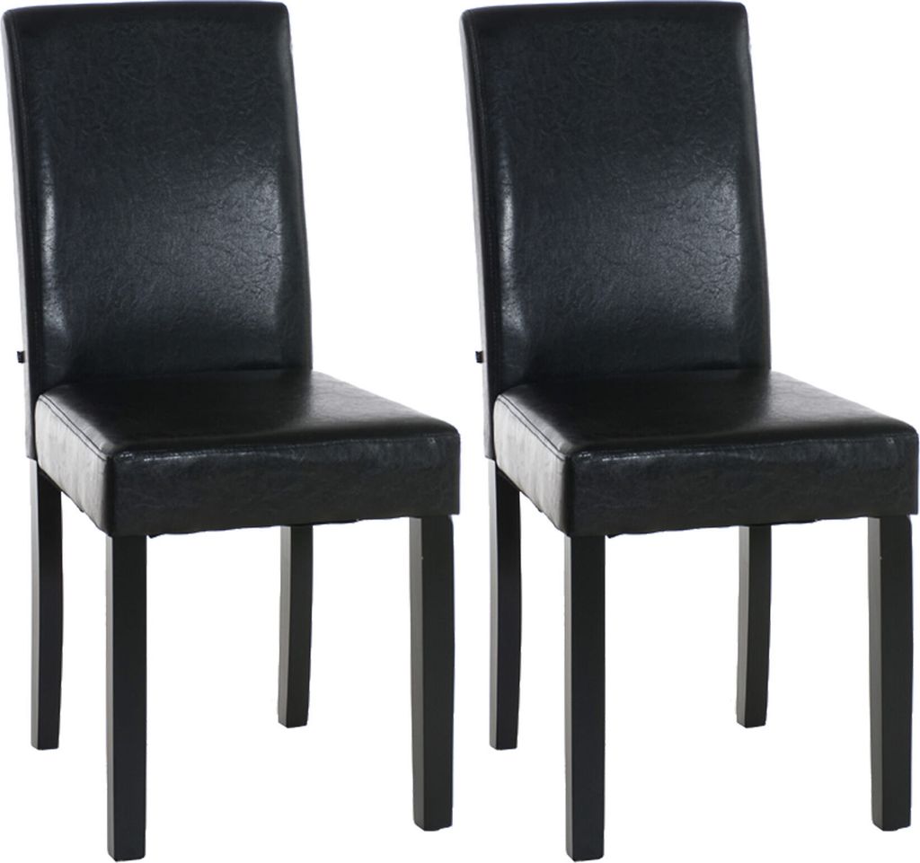 2er Set Esszimmerstuhl HLO-CP20 schwarz braun