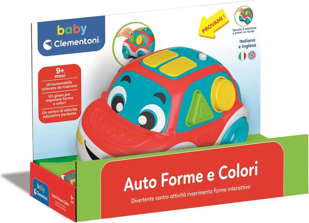 Voiture de tri de formes Clementoni - Jouet éducatif premier âge 12 mois - 2