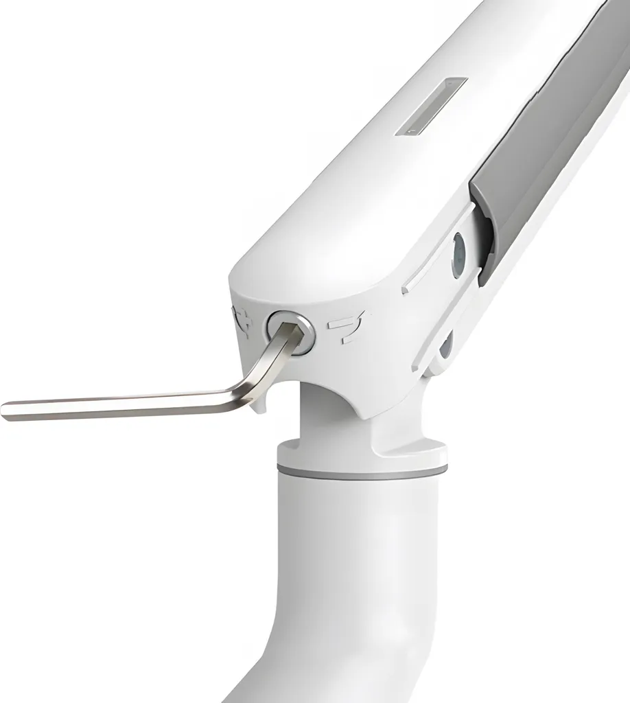 Support écran Dual Spring HDWR SolidHand-FS02 - Double bras à gaz blanc - 3