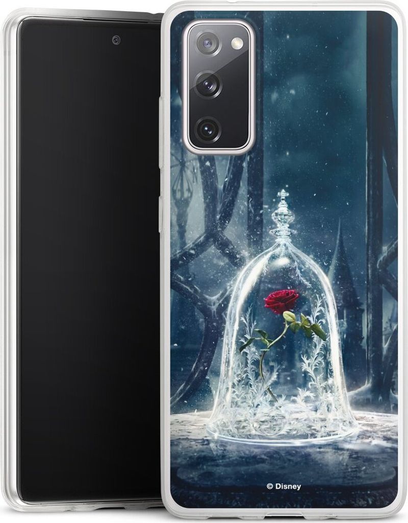 DeinDesign Slim Hülle für Samsung Galaxy S20 FE 5G Silikon Case Ultra Dünn Handyhülle Die Schöne und das Biest Disney Princess Rose