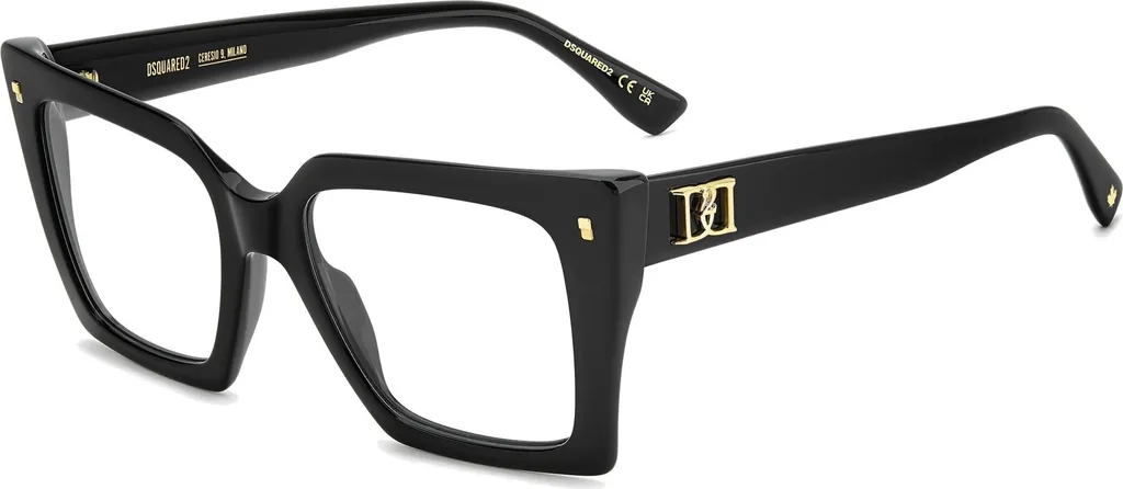 Monture de lunettes de vue Dsquared2 noire pour femme Modèle D2 0211