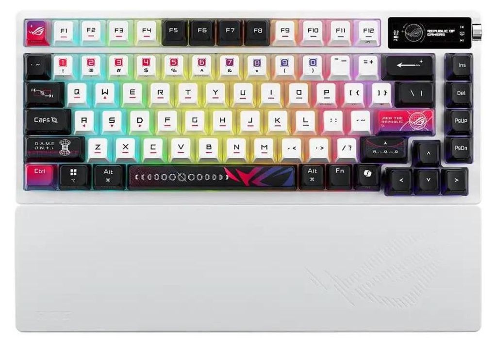ASUS ROG Azoth X, 75%, Káblový a bezdrôtový, USB + RF Obrázok produktu 