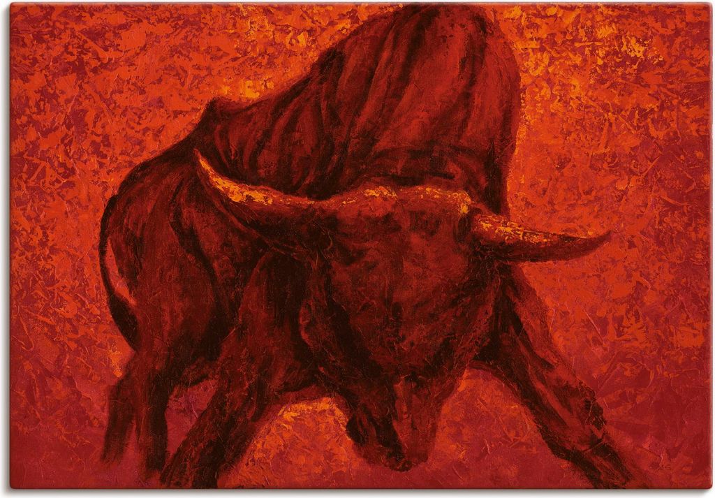 ARTland Leinwandbild Katalanischer Stier Größe: 100x70 cm