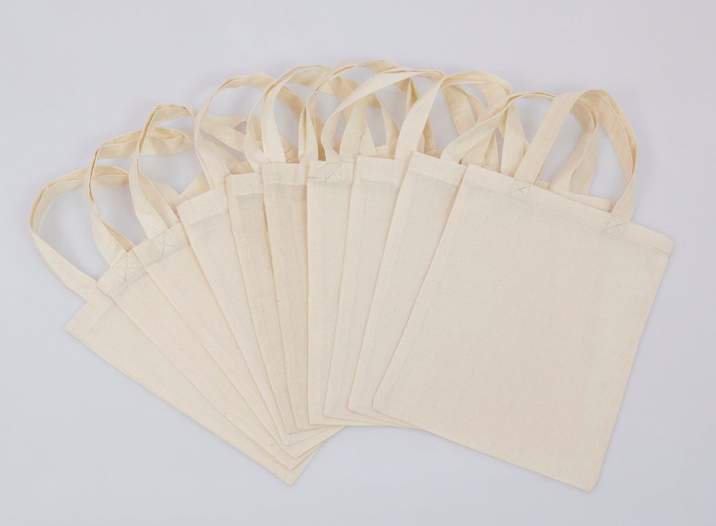 Betzold Kinder-Baumwolltaschen, 10 Stück, Farbe: natur