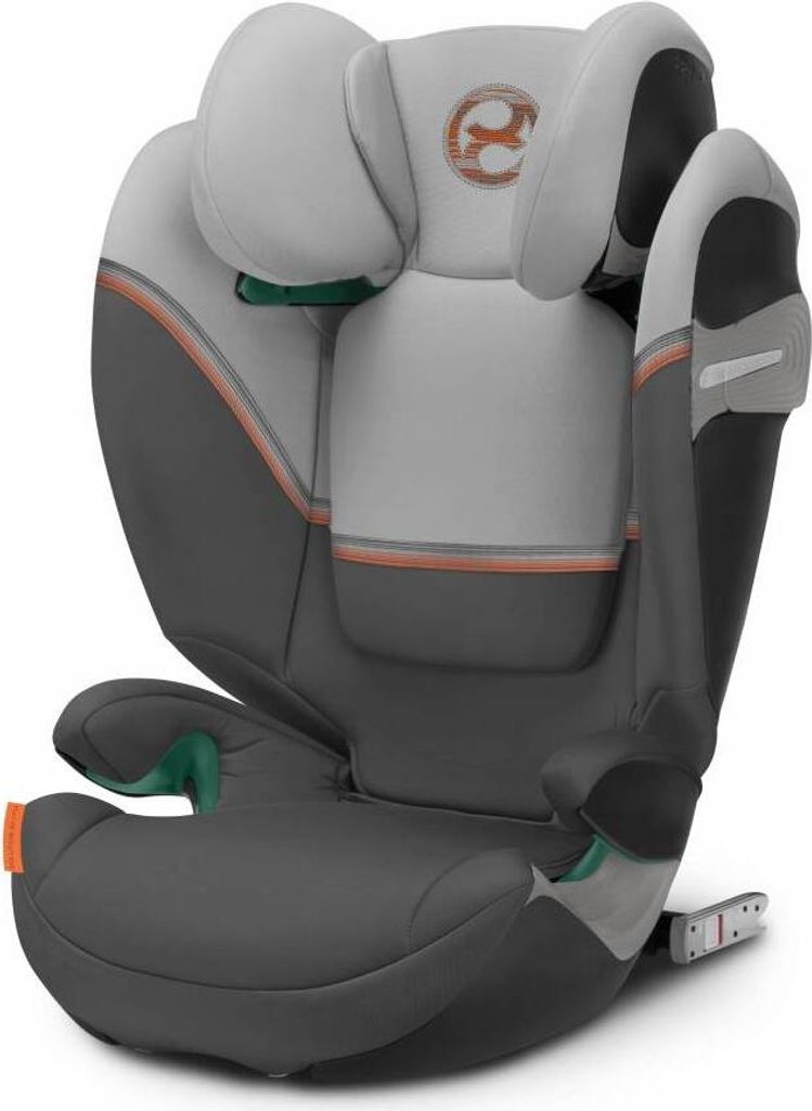 A studio shot of a car seat.