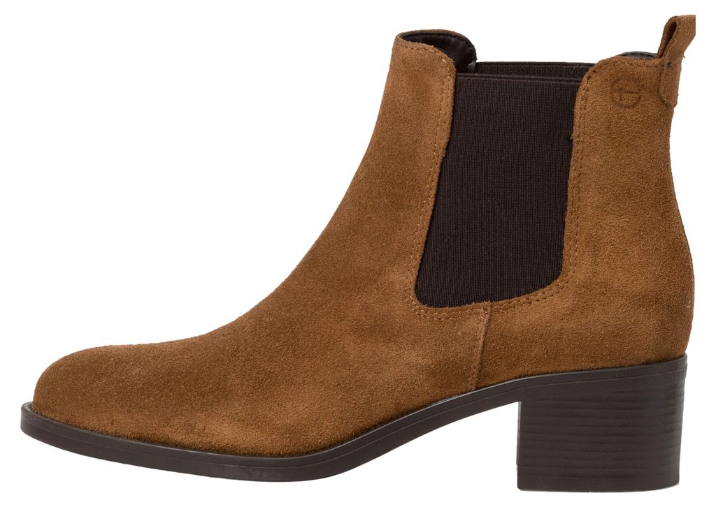 Tamaris Damen Stiefelette Chelsea Boot Leder Blockabsatz Produktbild 