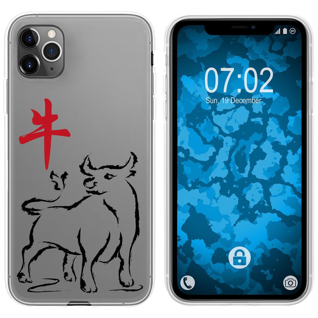 PhoneNatic Case kompatibel mit Apple iPhone 11 Pro Max Silikon-Hülle Tierkreis Chinesisch M2