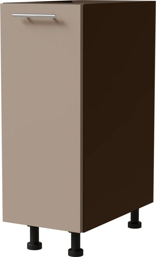 Küchenunterschrank BRERRA 30x82cm lackiert Farbe wählbar BR-D1D/30,RAL 1016 graubeige Matt,lava