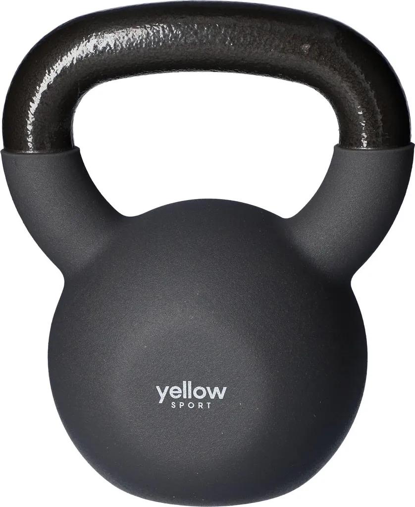 Kettlebell 16 kg jaune pour entraînement fonctionnel et Crossfit