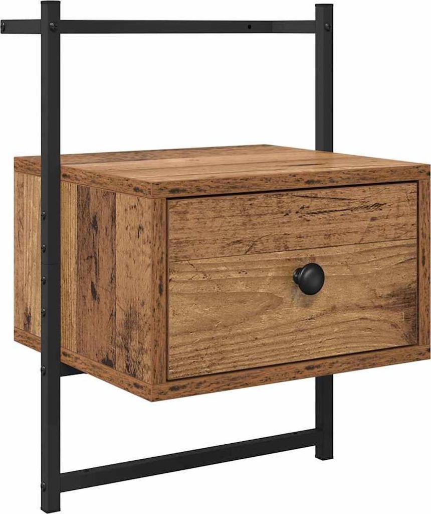 Nachttisch mit Schubladen Altholz 35 x 30 x 51 cm Holzwerkstoff