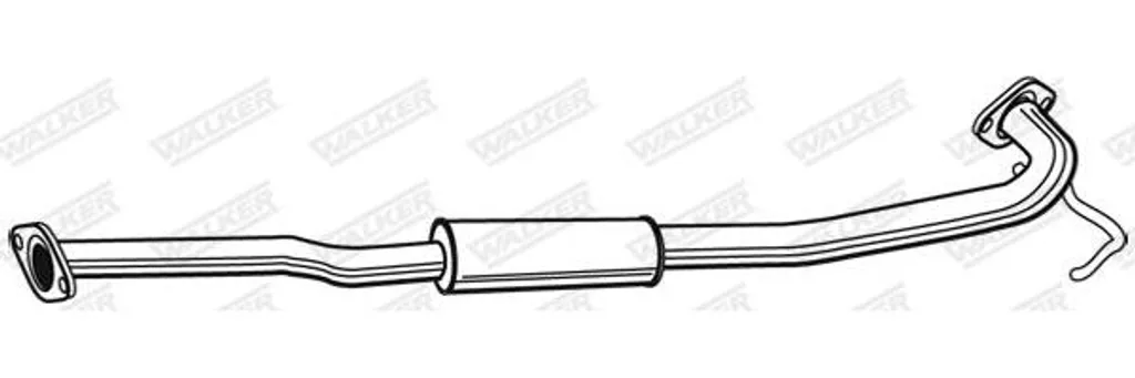 Pot d'échappement intermédiaire WALKER 22942 compatible Nissan X-Trail T30
