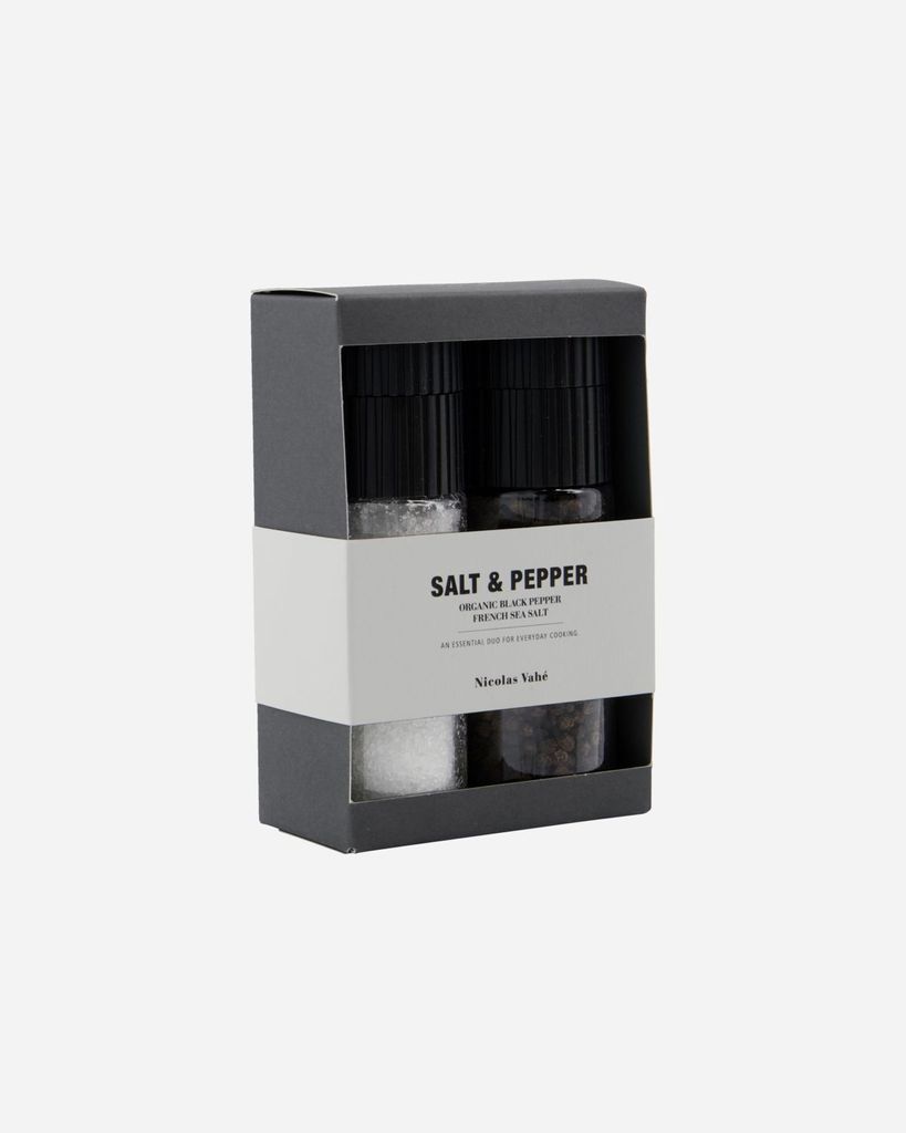 Nicolas Vahé Geschenkbox SALT & ORGANIC PEPPER Gewürze 2er Set 60g 120g