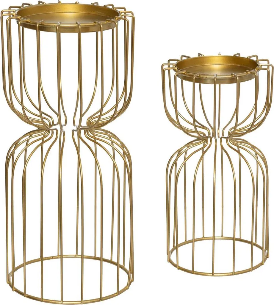Candelieri Metallo Oro Industrial - Portacandele Tealight Artigianale